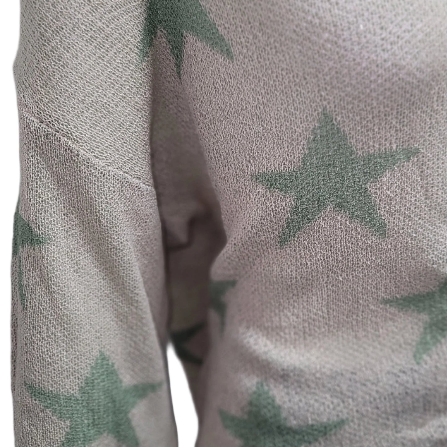 Green Star Ruched Knit Top