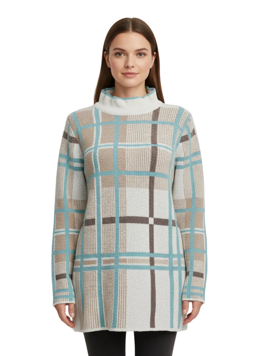 TEAL STRIPE SWEATER