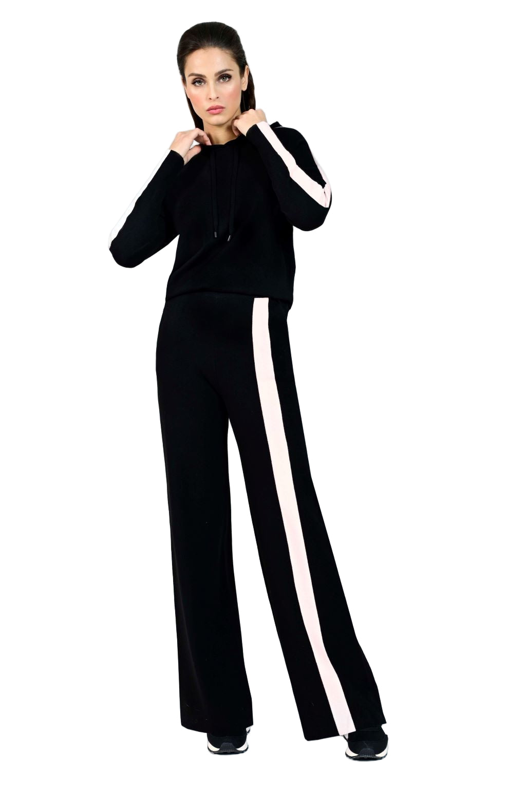 ICONA BLACK AND WHITE STRIPE PANTS