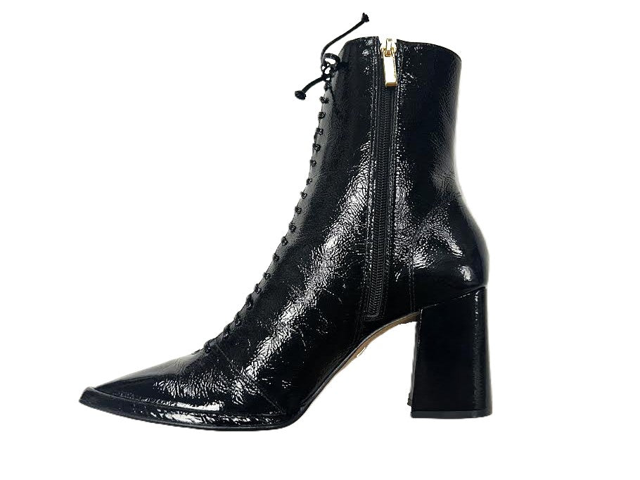 Alice Patent Leather Lace Up Boot