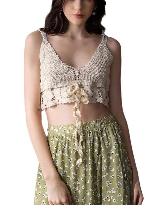 Crochet Beige Top