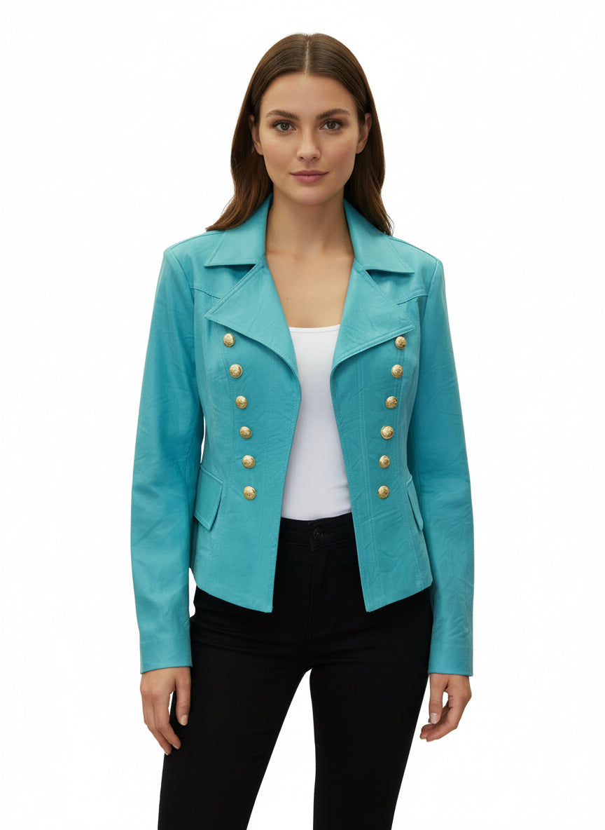 Ultra Suede Teal Blue Jacket