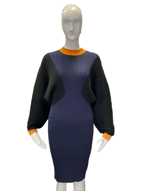 RIBBED FITTED DRESS