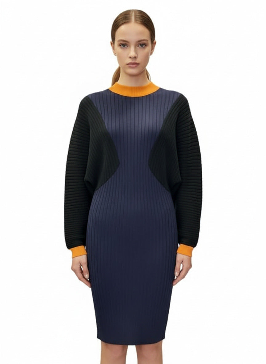 RIBBED FITTED DRESS