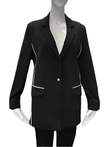 BLACK LINED BLAZER