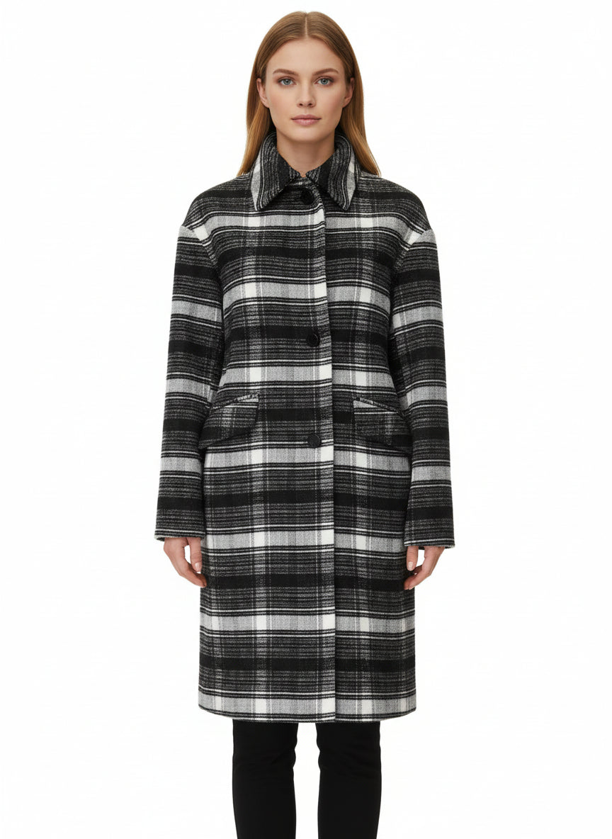 CLASSIC PLAID TRENCH COAT