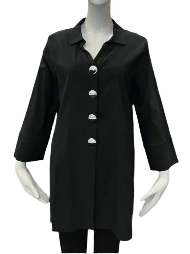 Classic Slim Fit Black& White Button