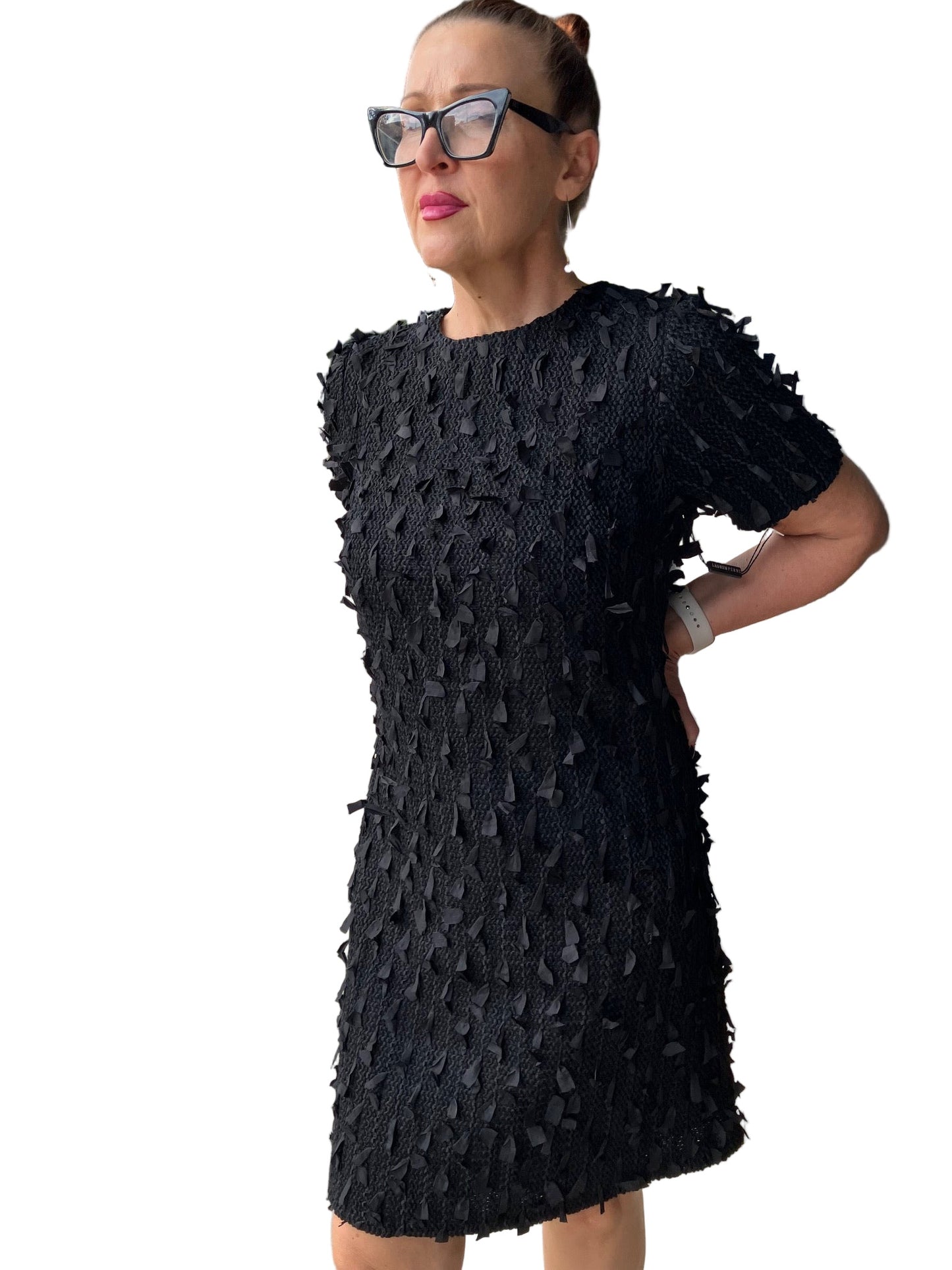 BLACK PROPELLER DRESS