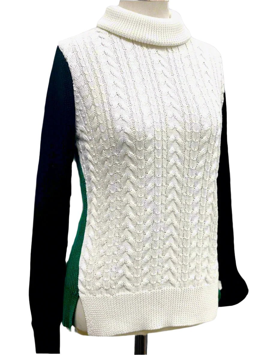 Knit Three-Tone Sweater
