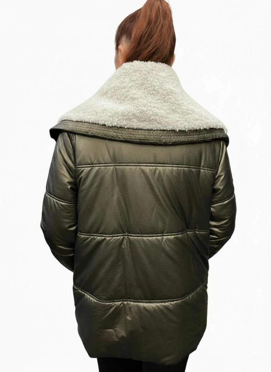BRONZE SHEARLING COAT