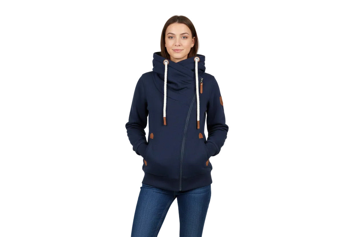 Hestia Blue Zipper Sweater