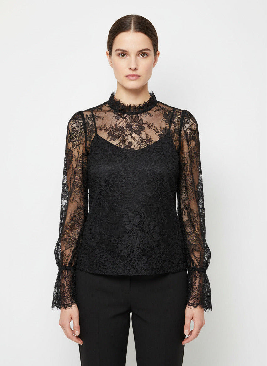 Black Lace Blouse
