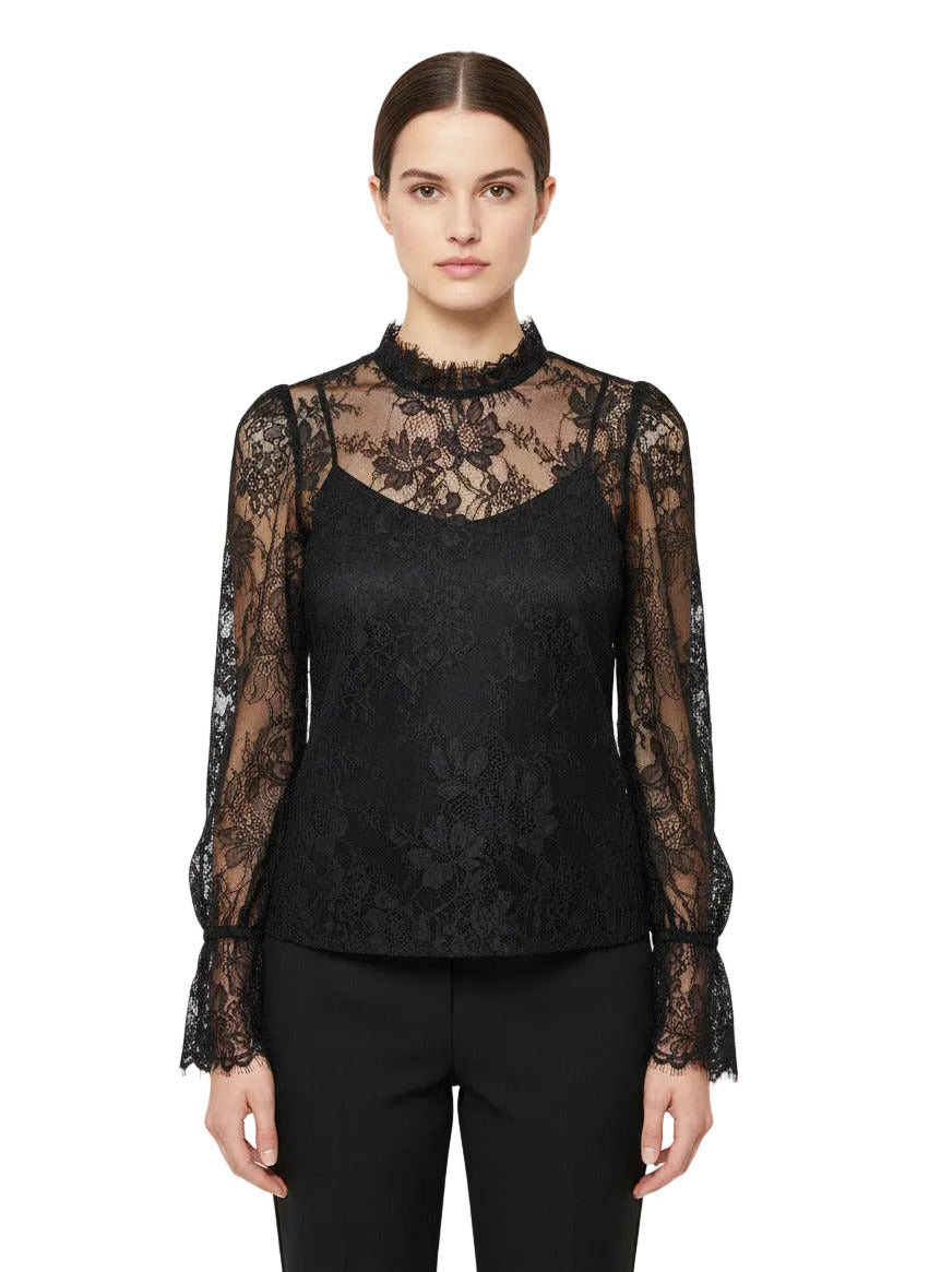 Black Lace Blouse