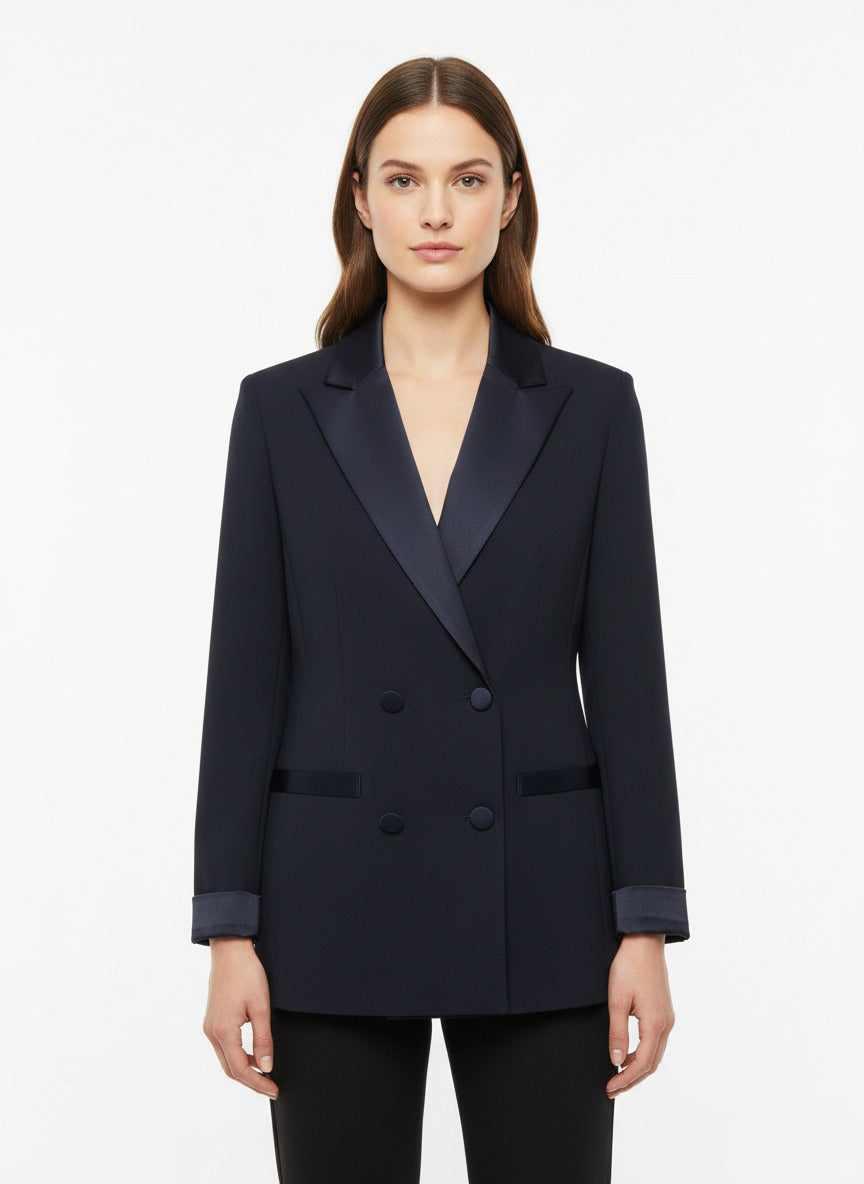 Satin Tuxedo Black Blazer