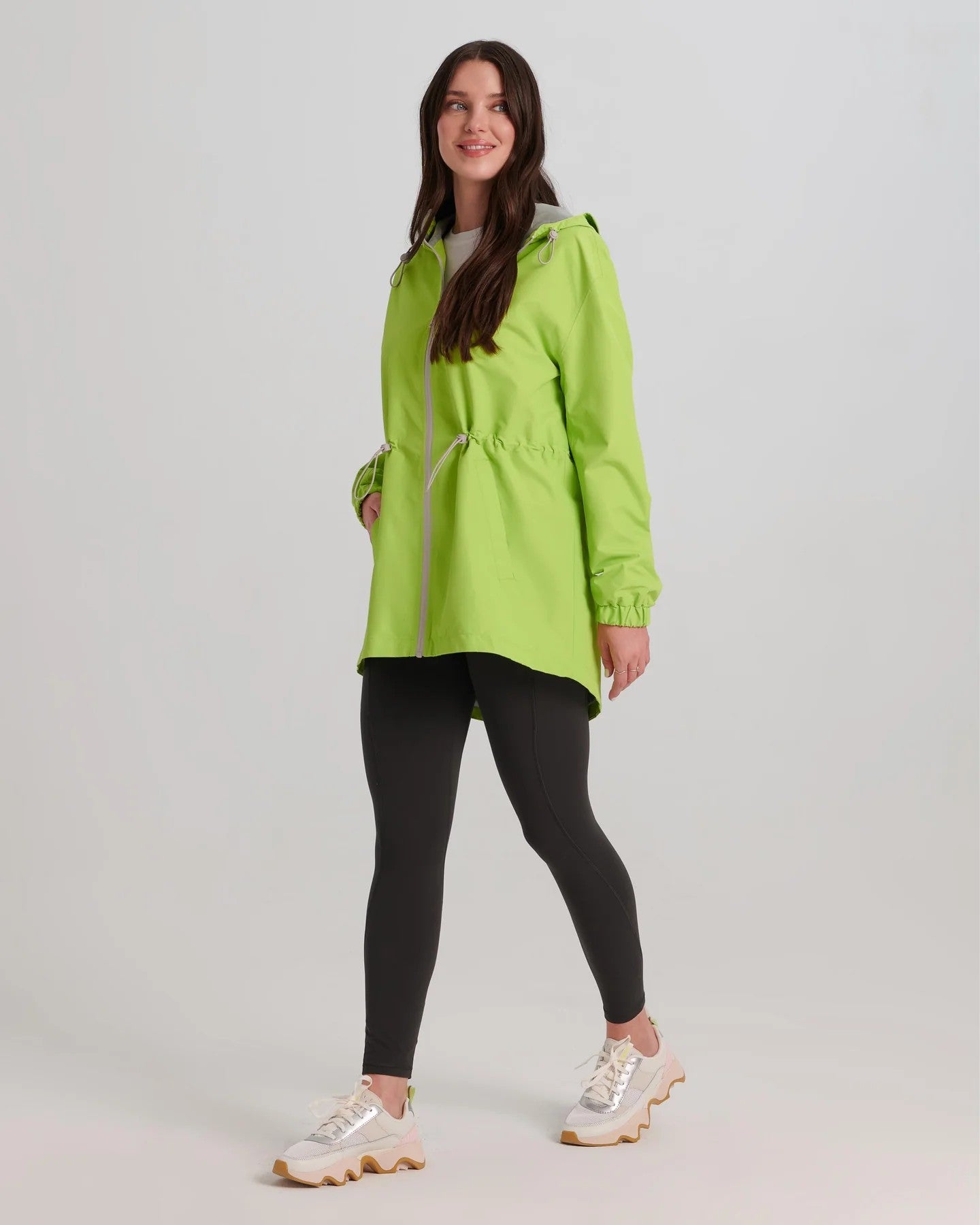 Lime Magic Print Raincoat