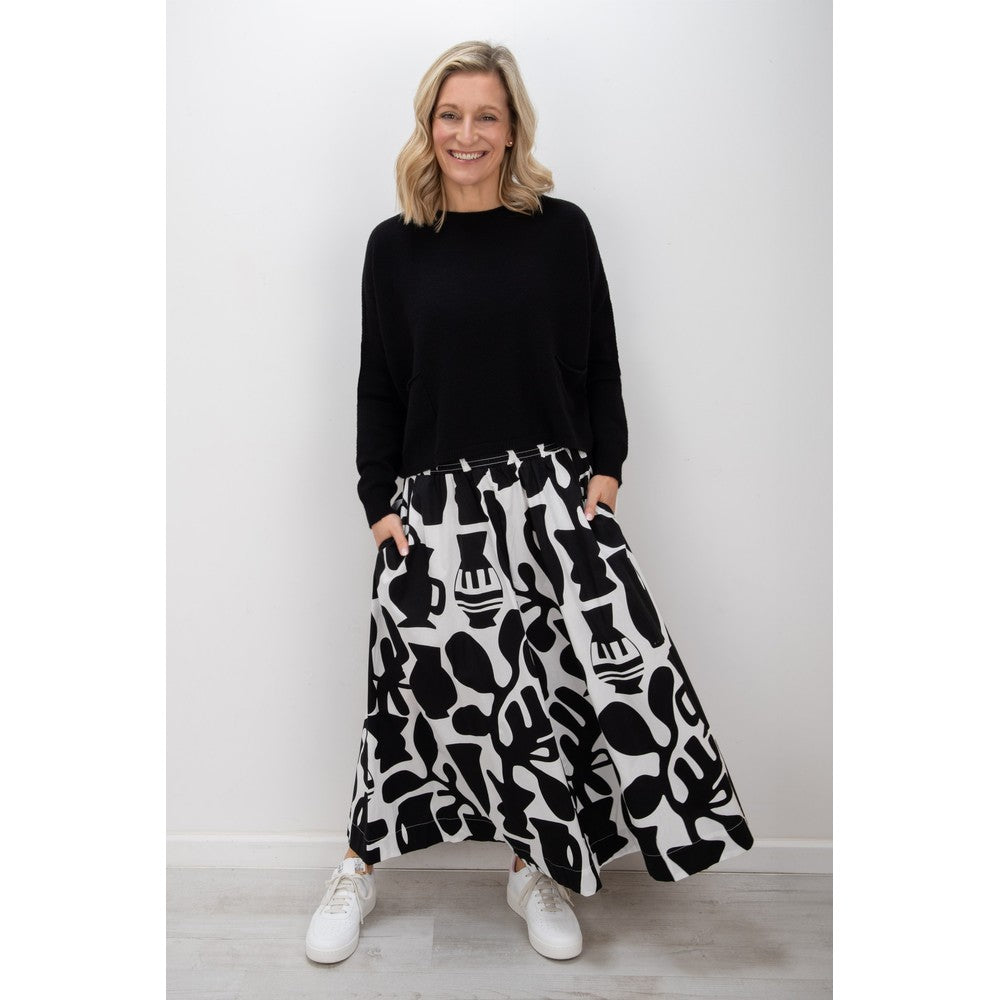 Santorini Cotton Midi Skirt