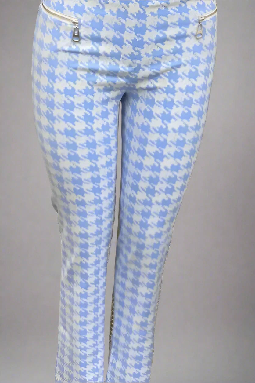 Houndstooth Stretch Slim Pants