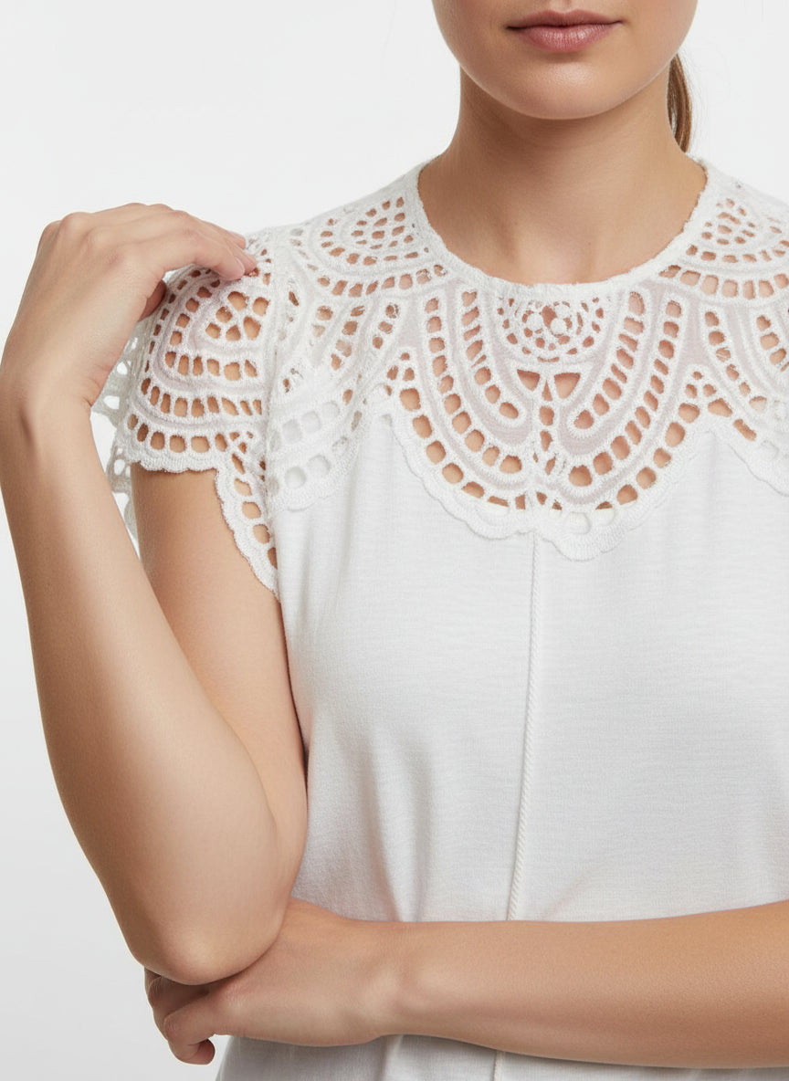 Pure White Cut-Out Top