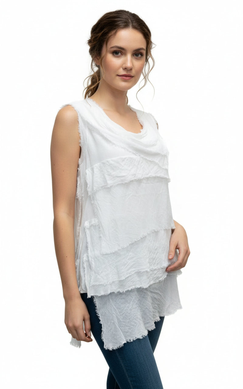 White Layered Tank
