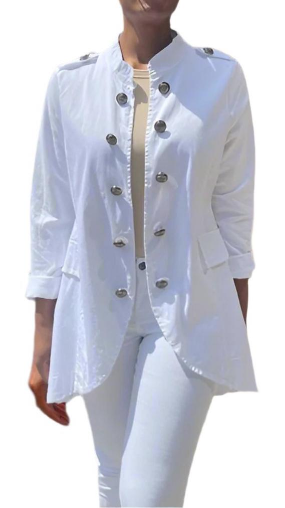 White Military Style Jacket