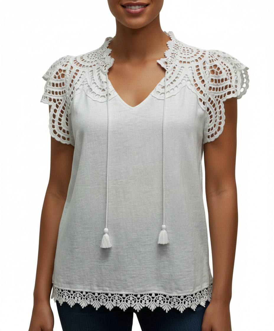 Pure White Cut-Out Top