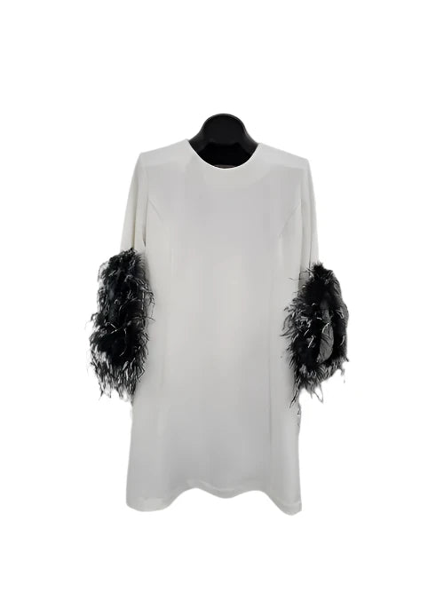 Feather Chemise Dress