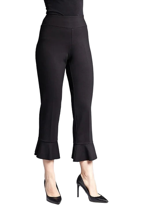 Pull on Kick Flare Cropped Pant