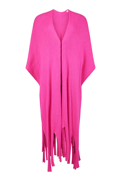 Hot Pink Sleeveless Cardigan