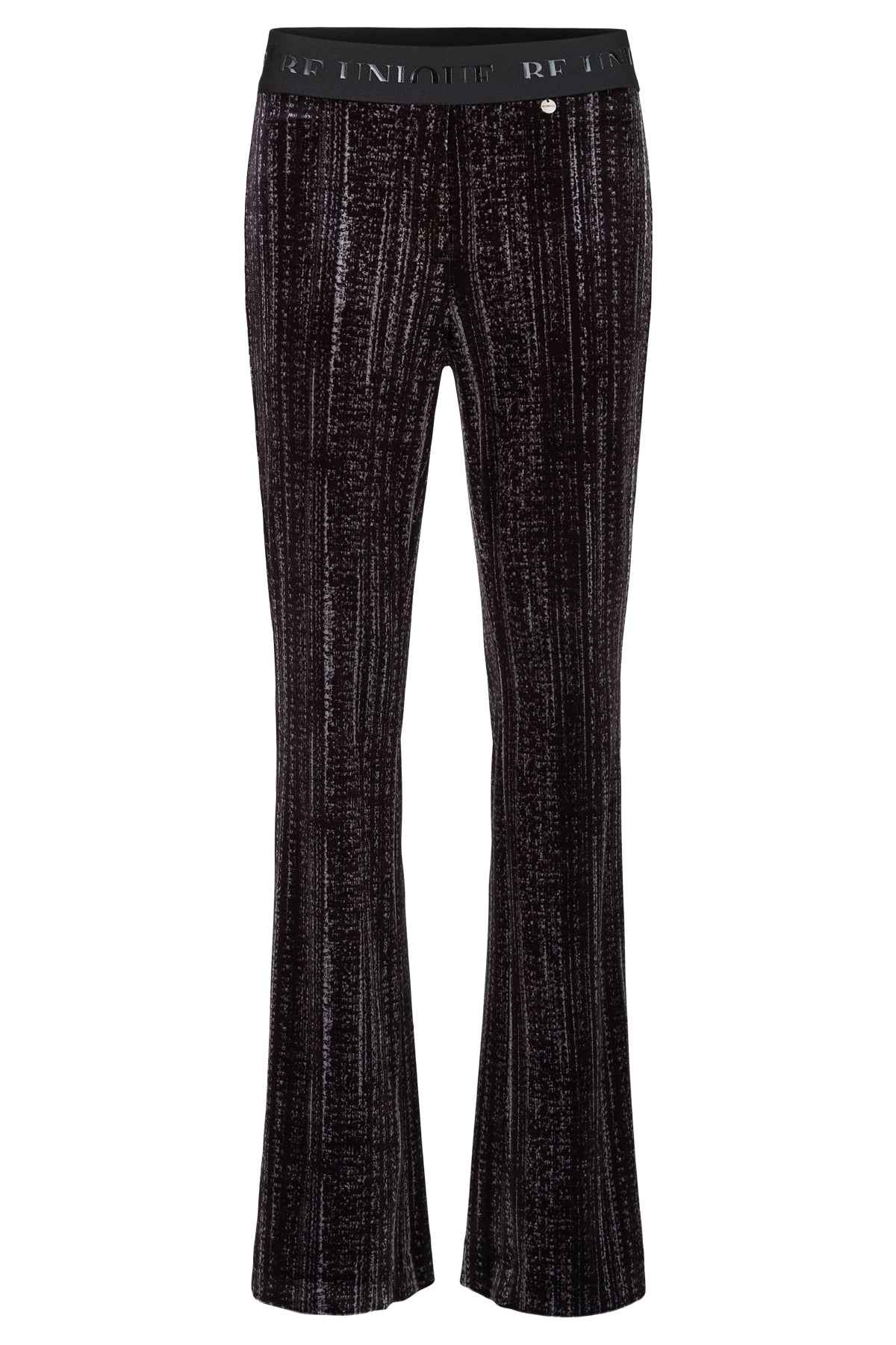 Crushed Black Velvet Pants