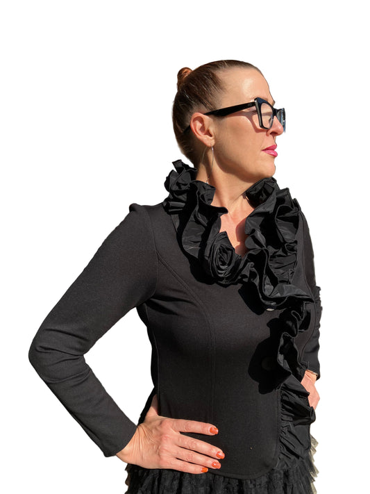 SCAPA PETAL COLLAR TOP