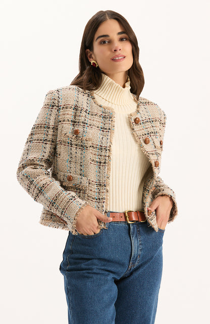 CROP FRINGE JACKET