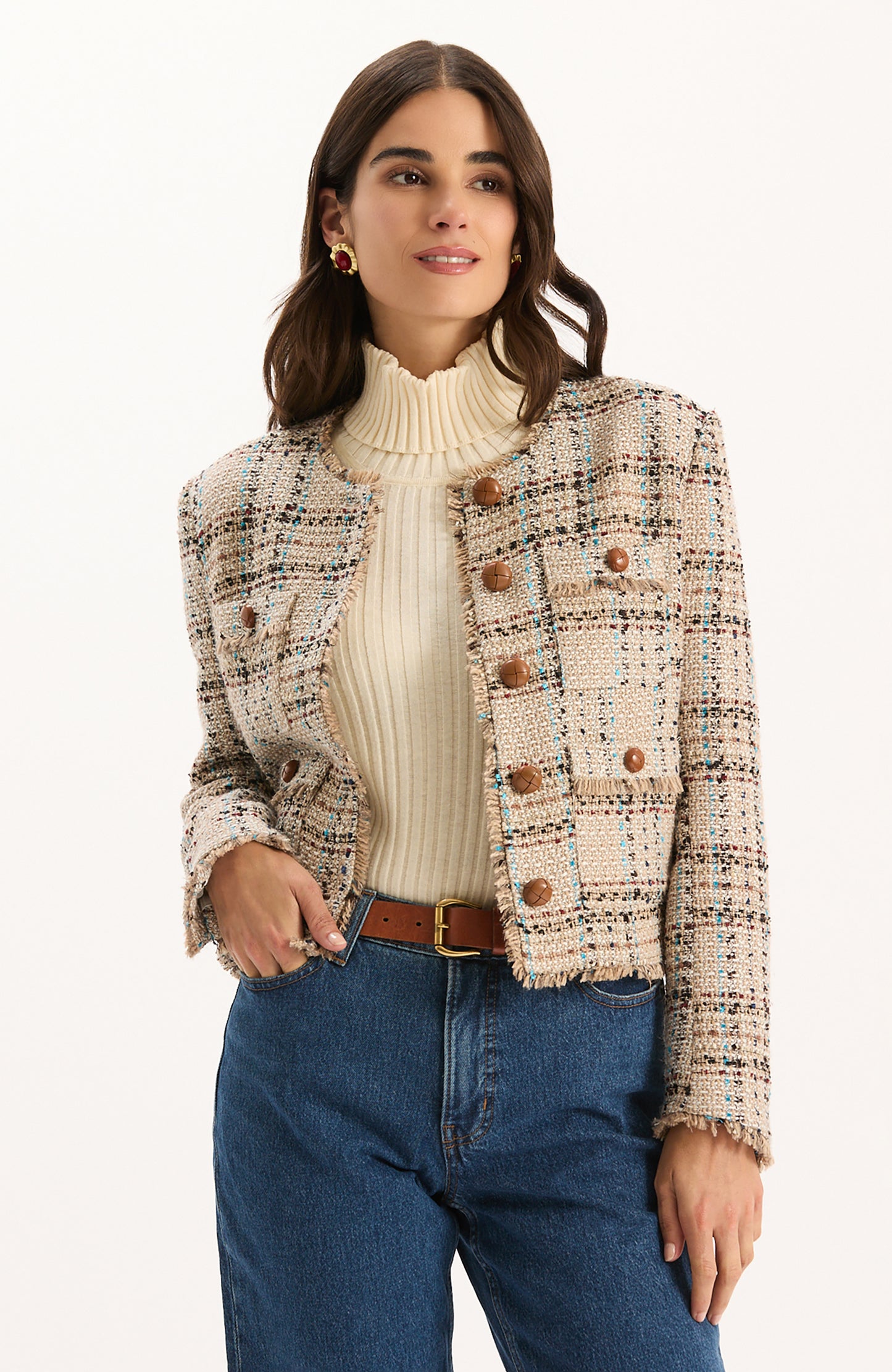 CROP FRINGE JACKET