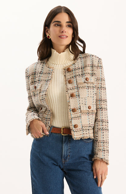 CROP FRINGE JACKET
