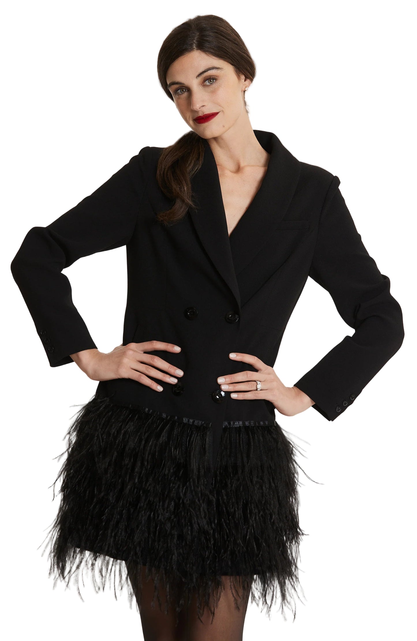 Blazer Feather Dress