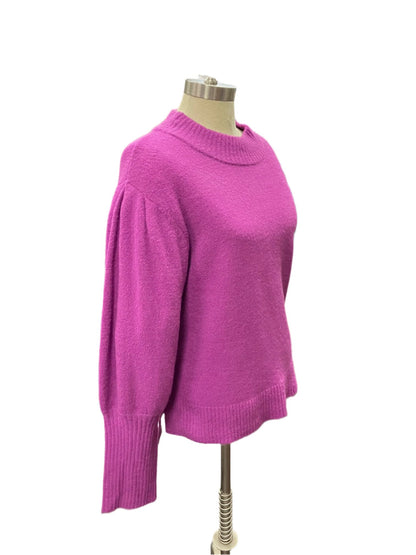 SOFT FUCHSIA PUFF SWEATER