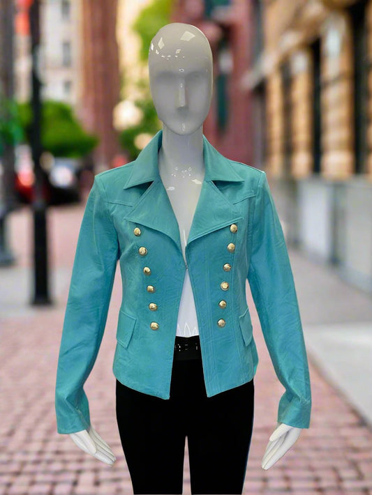 Ultra Suede Teal Blue Jacket