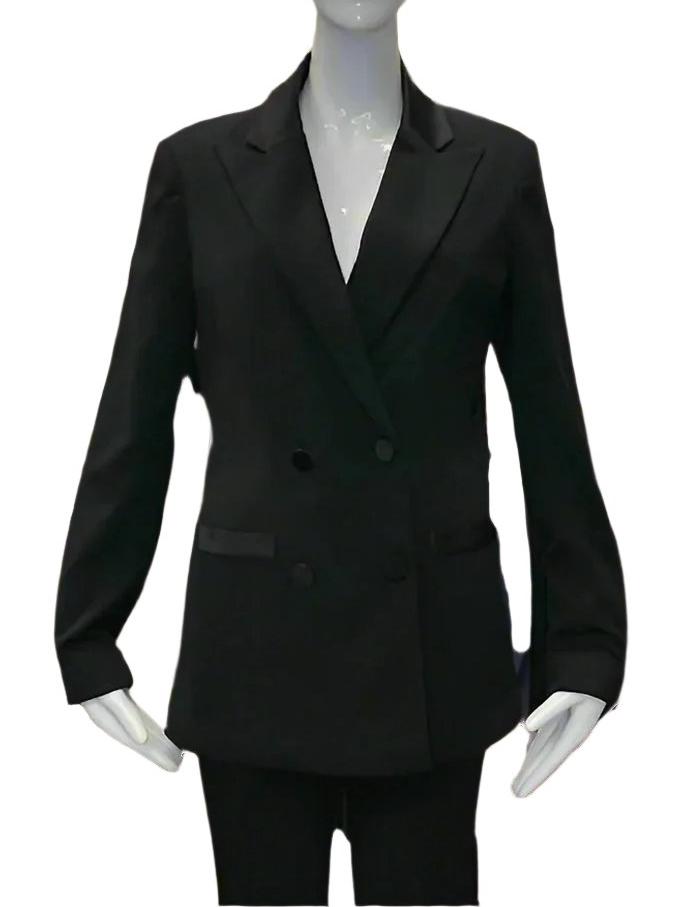 Satin Black Blazer