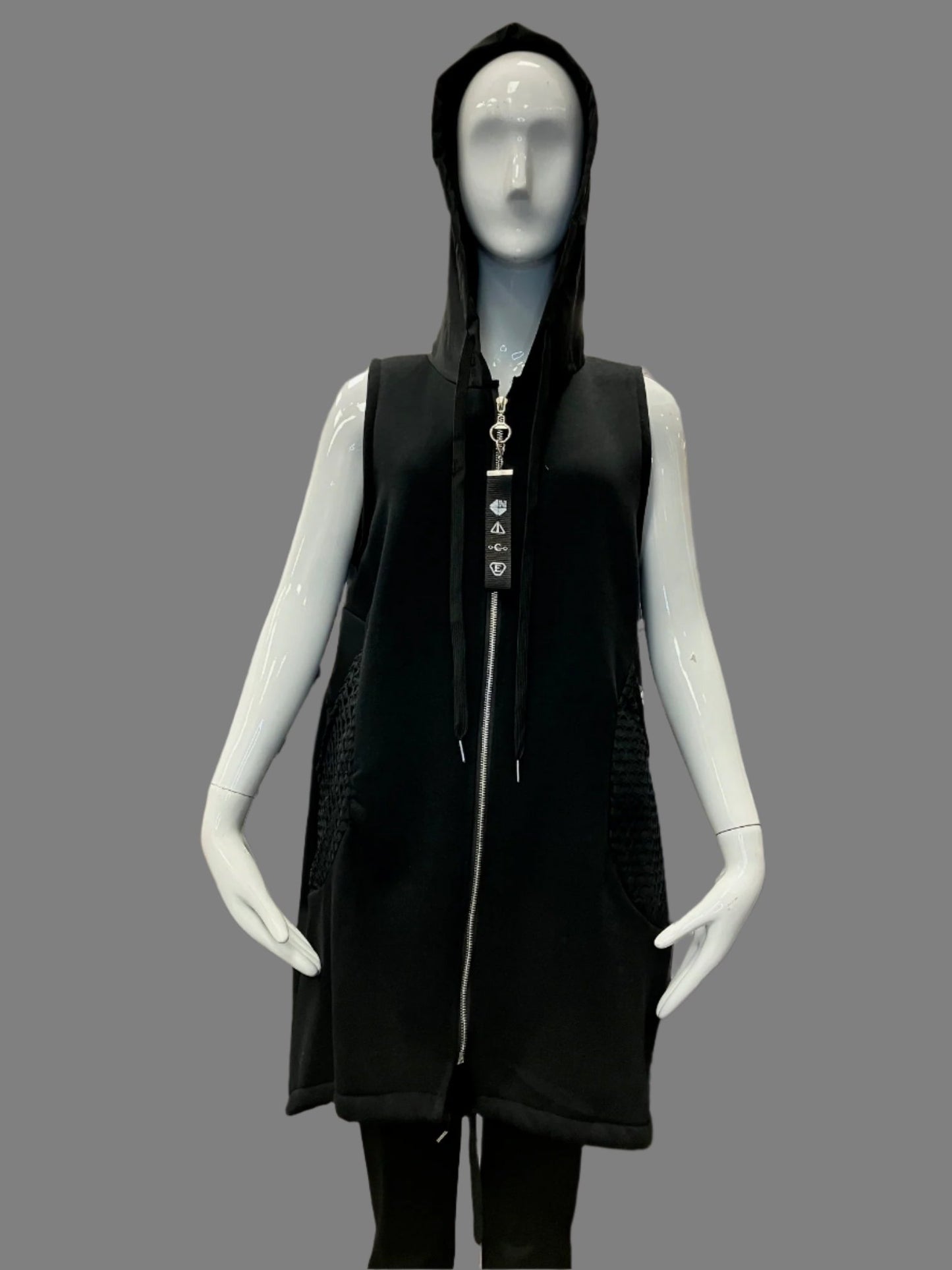 Sport Black Zipper Vest