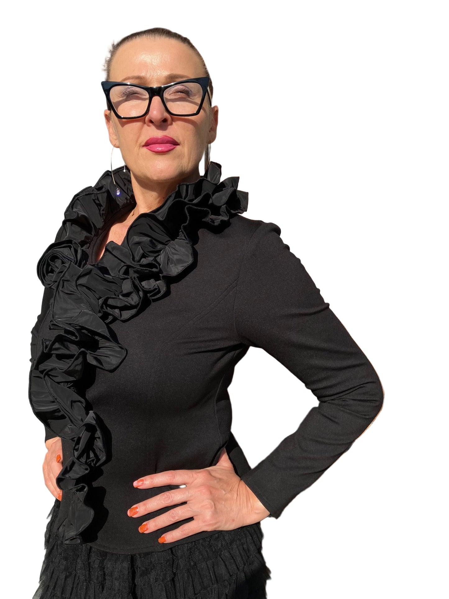 SCAPA PETAL COLLAR TOP