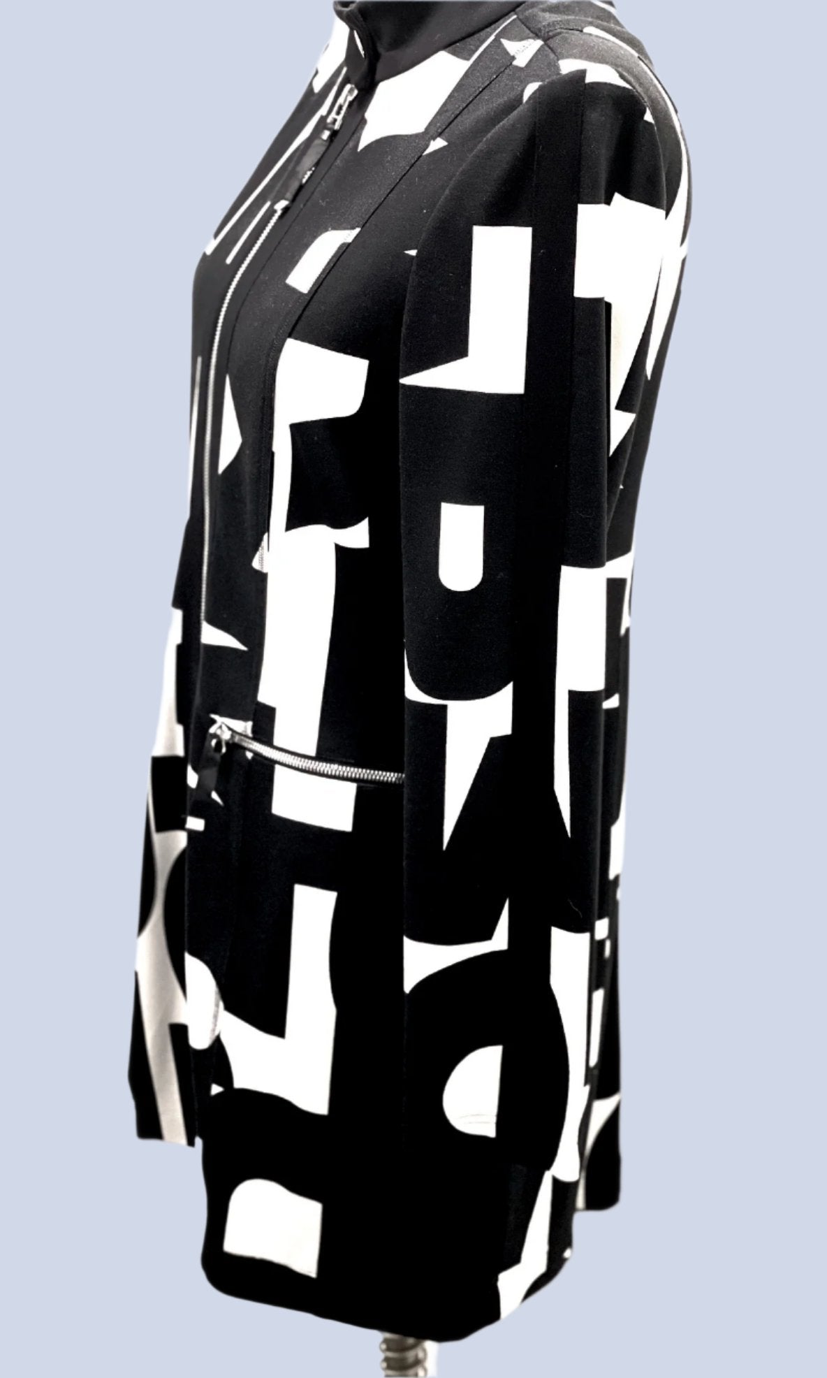 Abstract Long Jacket Top