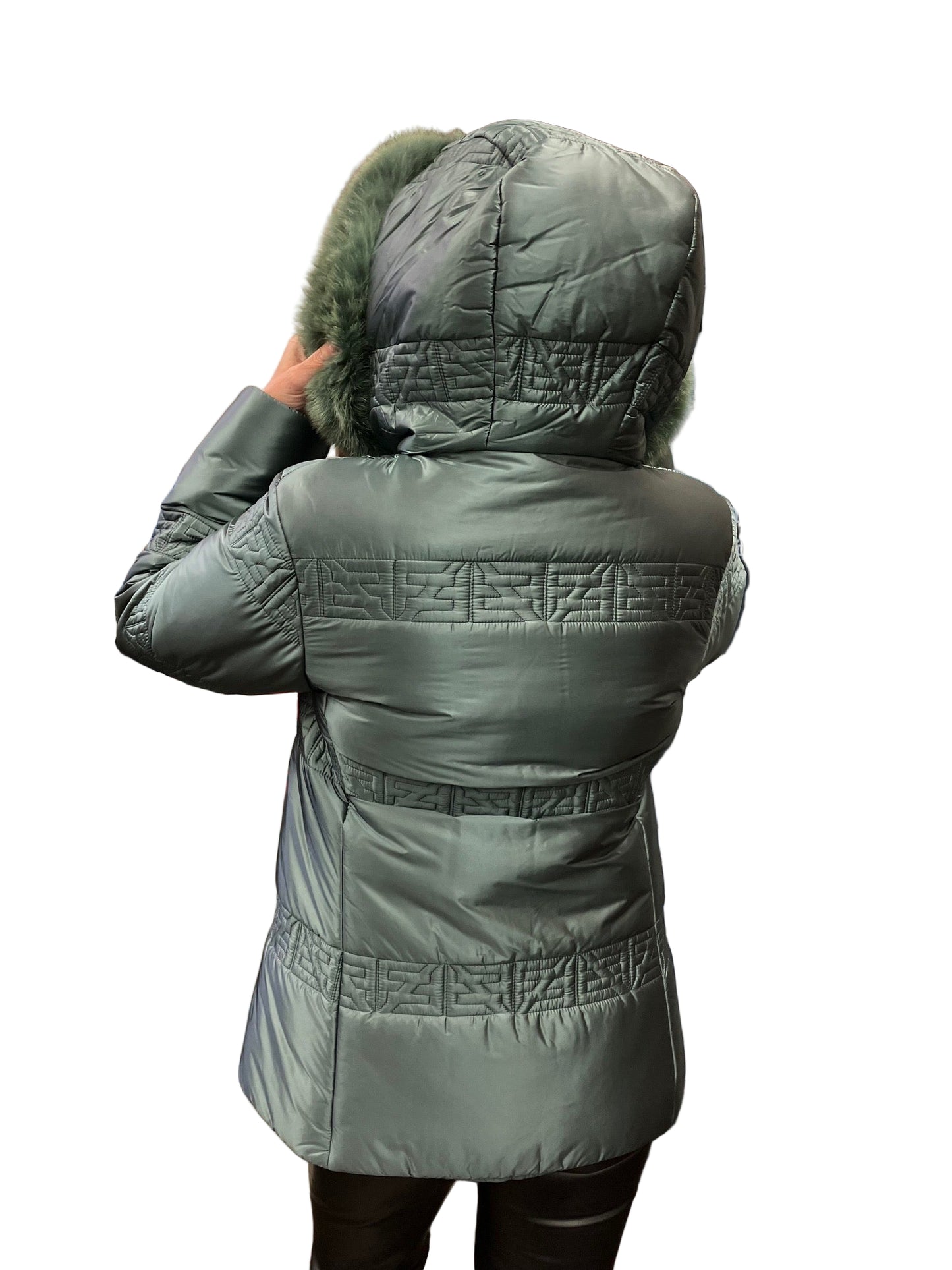 DI BELLO FOX TRIM SKI JACKET - GREEN