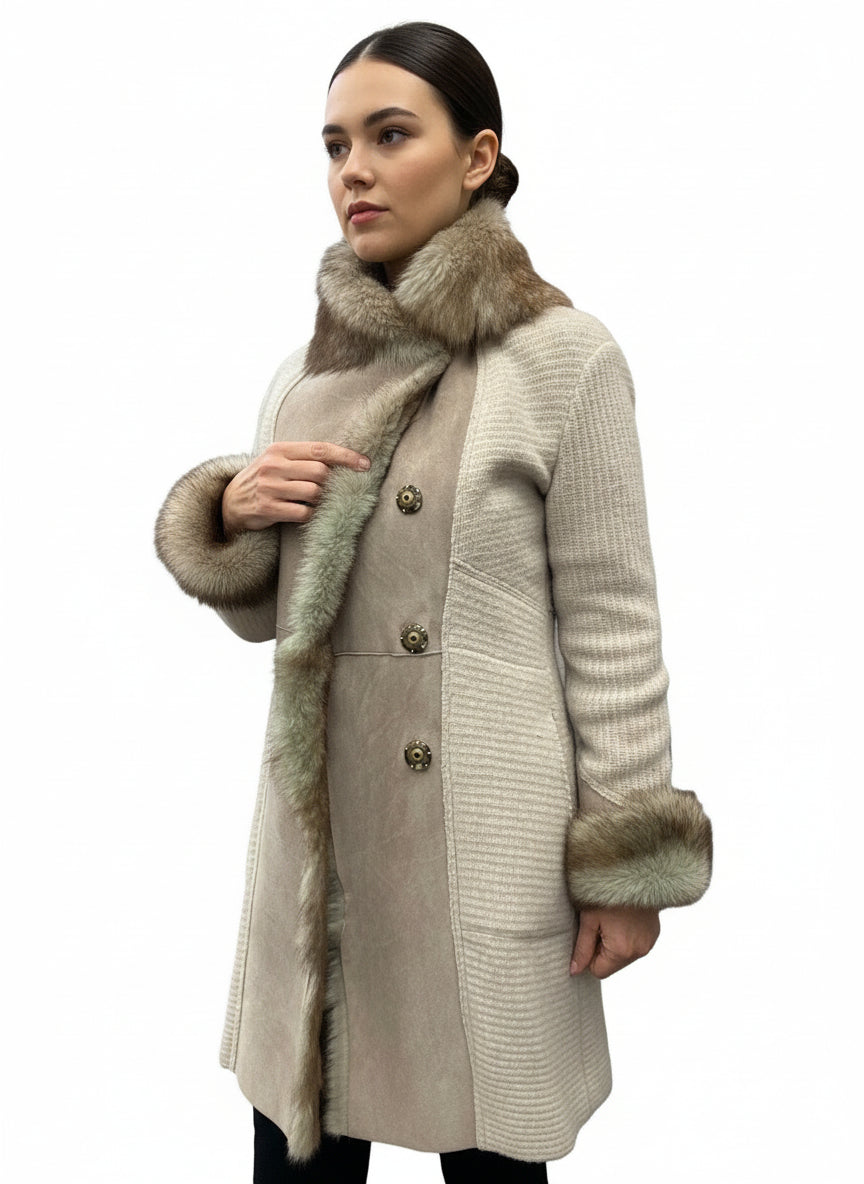 ARTICO SHEARLING SWEATER JACKET