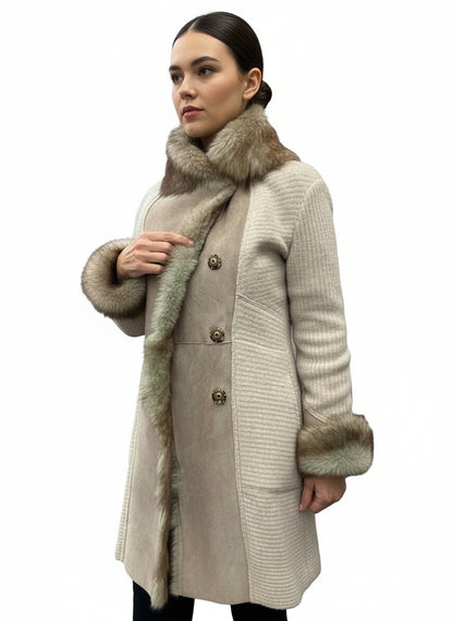 ARTICO SHEARLING SWEATER JACKET