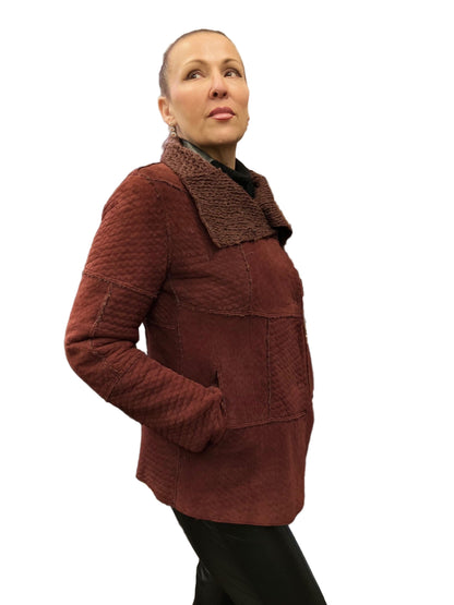 GIMOS SWEATER JACKET - BURGUNDY
