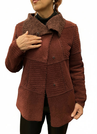 GIMOS SWEATER JACKET - BURGUNDY