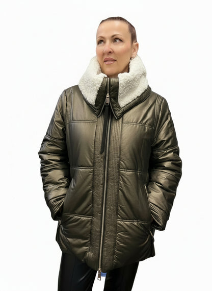 BRONZE SHEARLING COAT