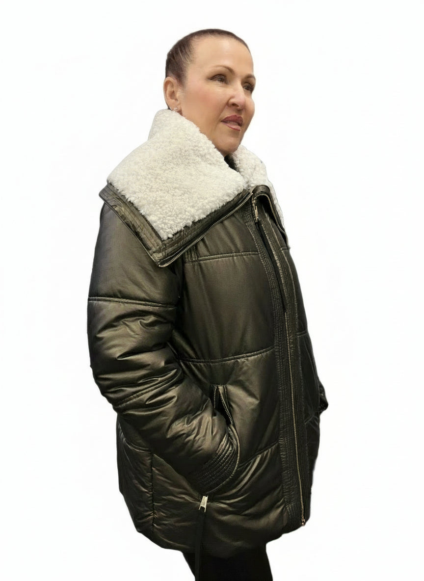 BRONZE SHEARLING COAT