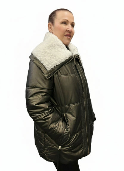 BRONZE SHEARLING COAT