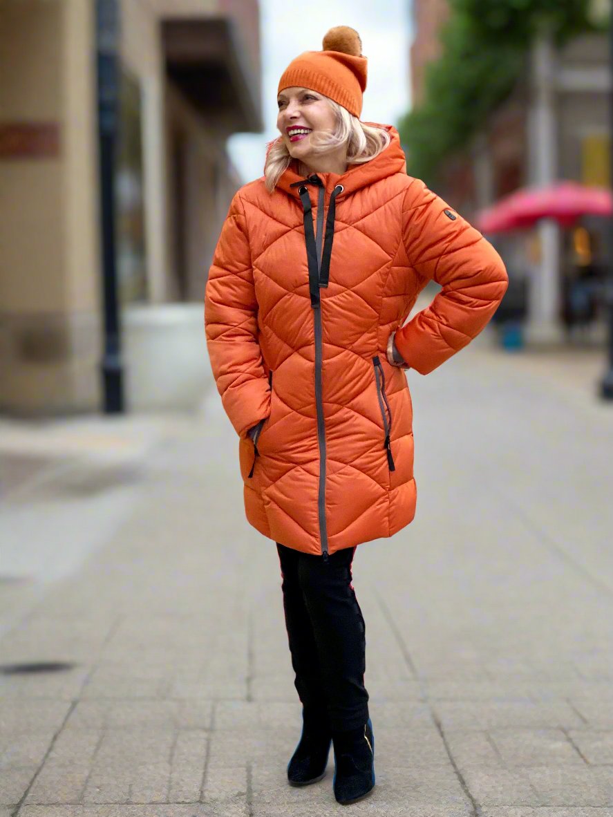 Burnt Orange Puffer Coat