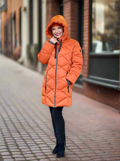 Duffle Coat Burnt Orange Ladies Coats Burnt Orange Puffer Jacket